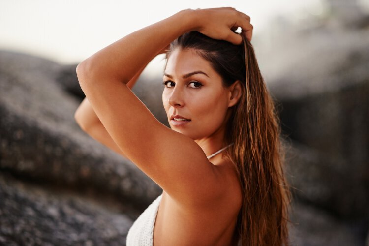Hair Treatments Feature - Woman in white bikini